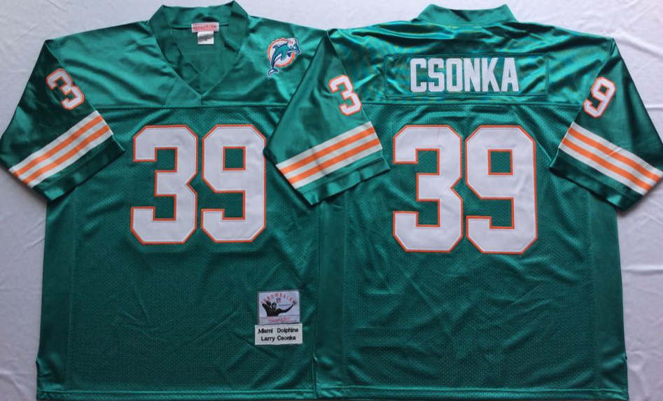 NCAA Men Miami Dolphins Green 39 csonka